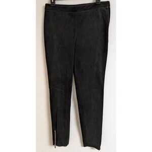 Women's H & M SUPER CUTE Faux Leather Slim Skinny Ankle Zip Pants Size 8
